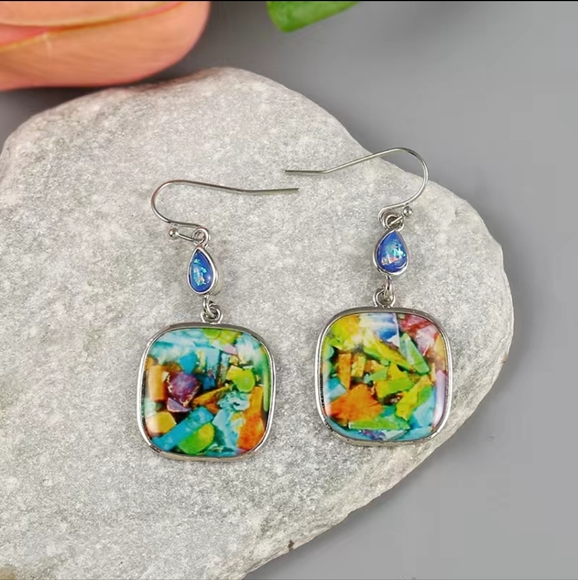New colorful fun earrings - Picture 2 of 4